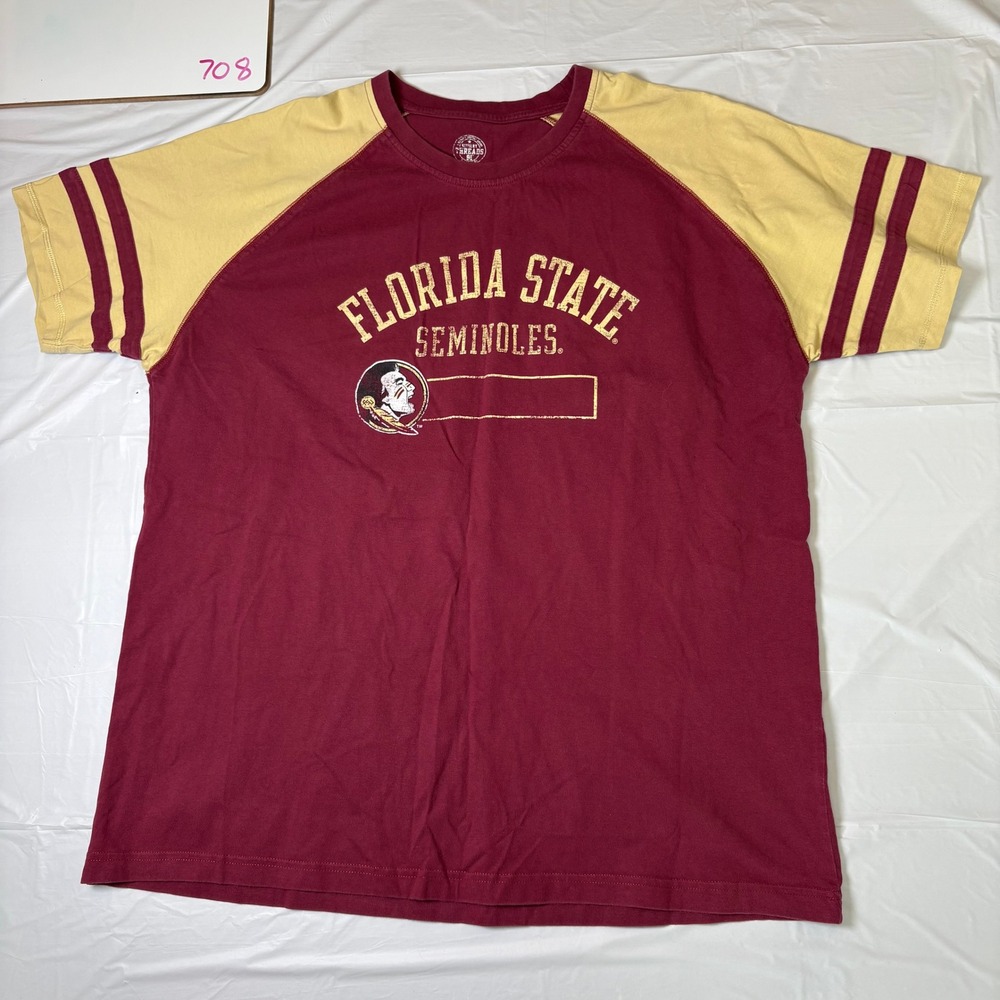 Rivalry Threads Florida State Seminoles Raglan T-Shirt Mens XL‎ Maroon Gold FSU